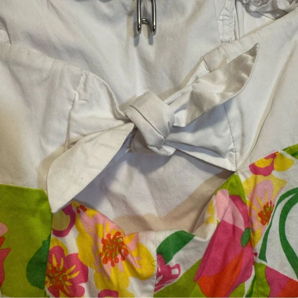 Lilly Pulitzer Franco Fields Forever Floral Tie Keyhole Strapless Dress Size 8 - Picture 5 of 11